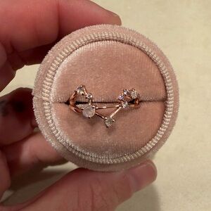 BNIB Moonstone Ring - Libra Zodiac Constellation